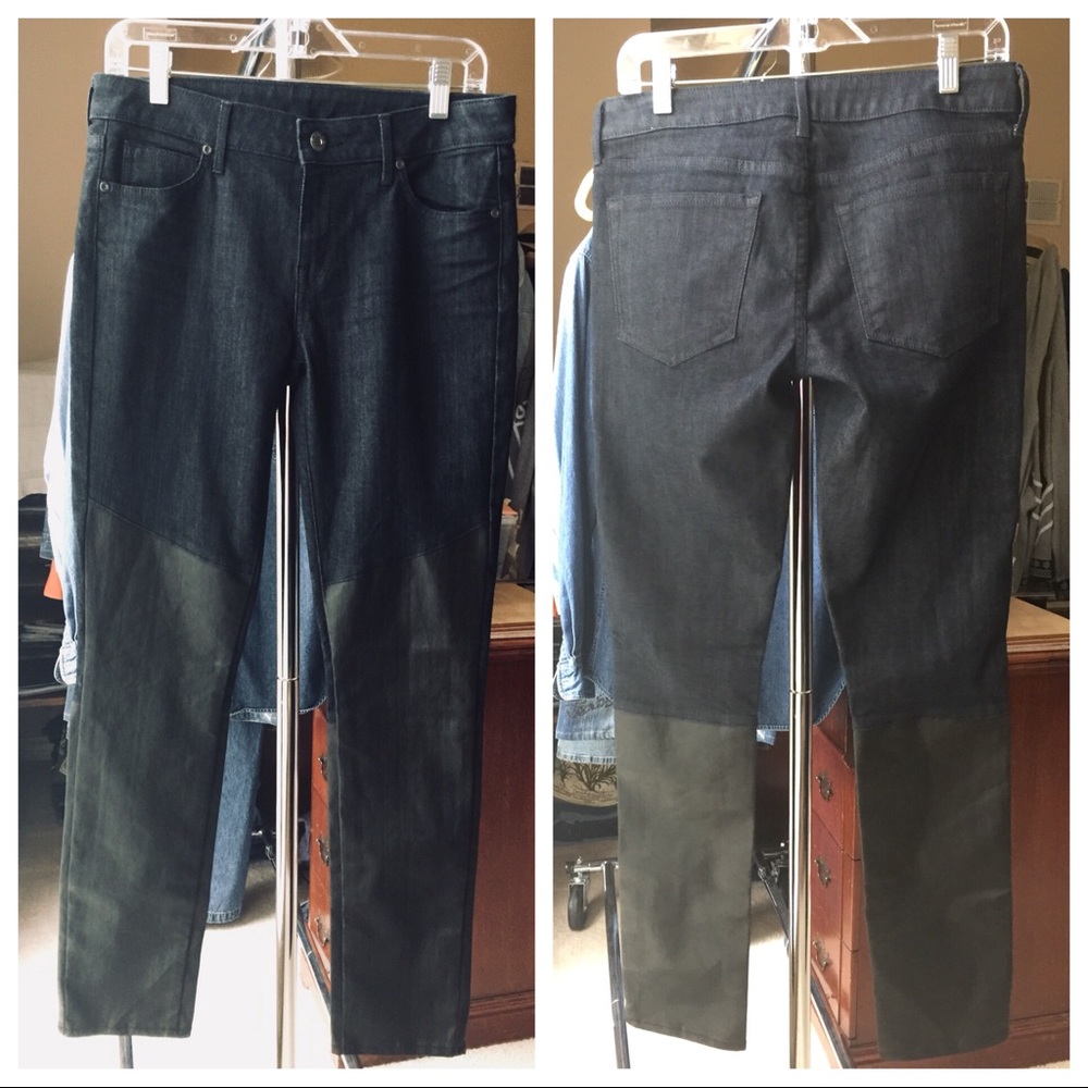 RICH AND SKINNY JEANS!  Coated Black Sz 28  NWOT